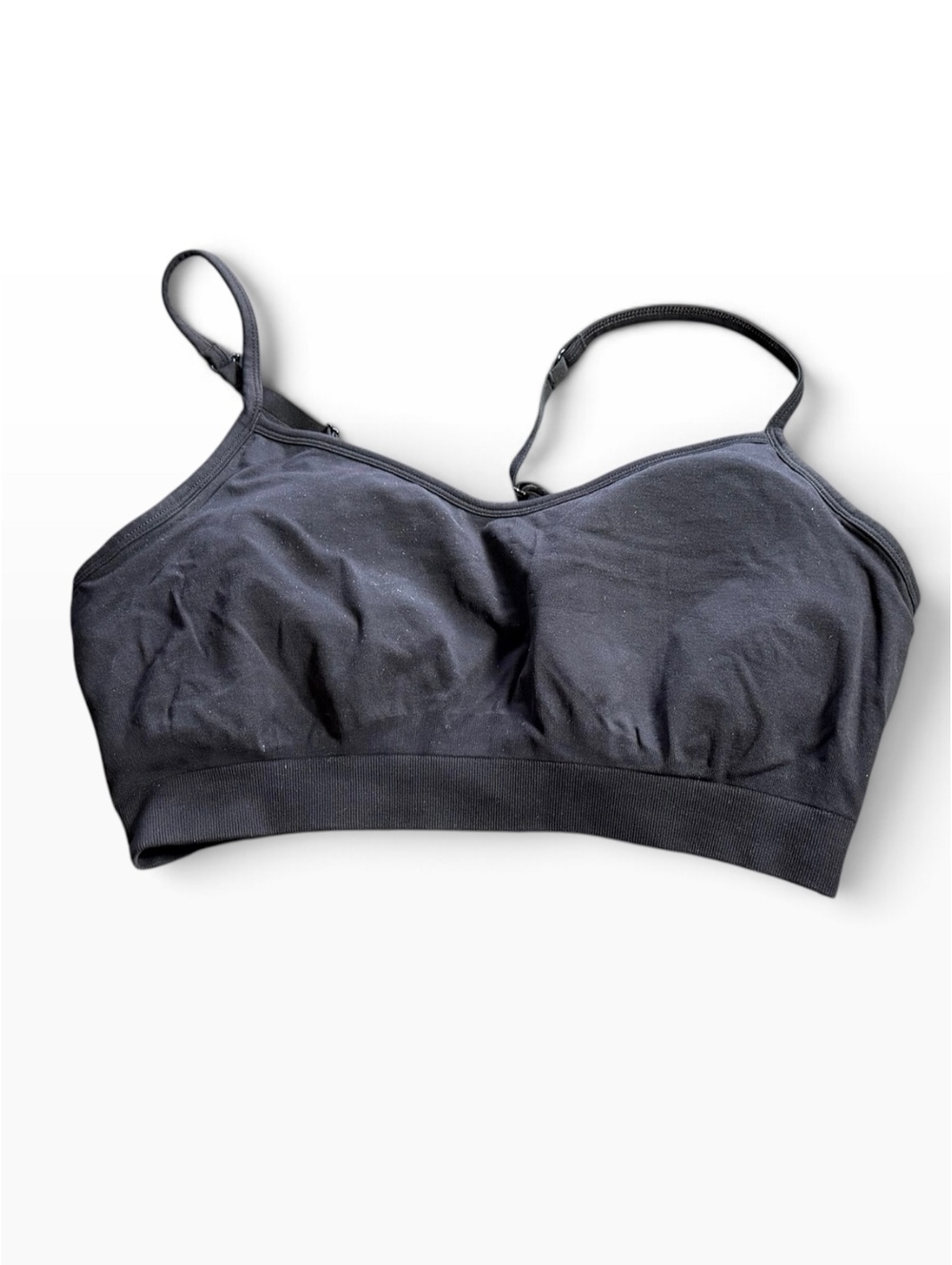 ATHLETA black renew pull over J-hook adjustable back size Large D-DD New
